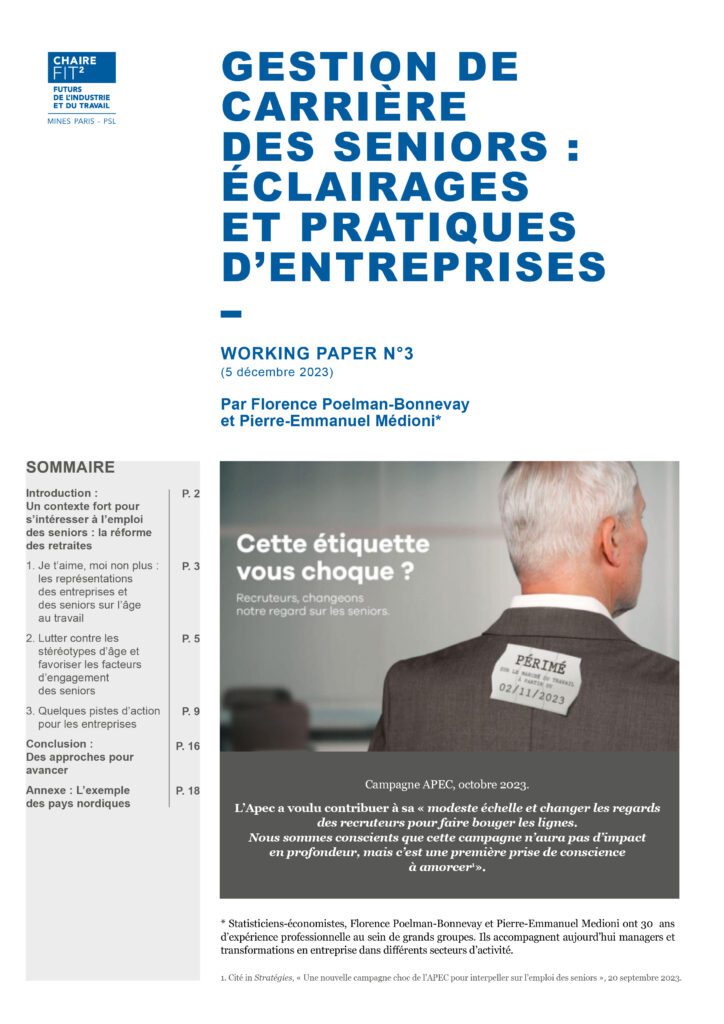 Gestion de carrière des seniors : éclairages et pratiques d’entreprise